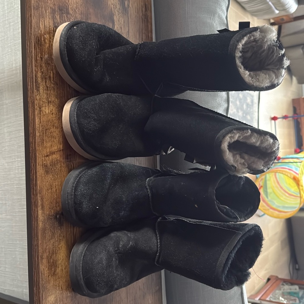 Two pairs of Black Ugg Koolaburra boots US Sz 7